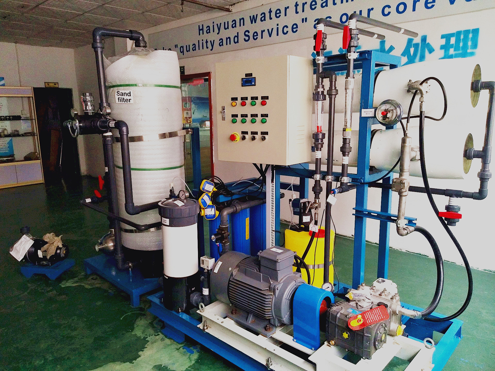 Desalination system for boat